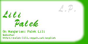 lili palek business card